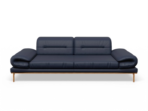 San Marino 3 Sitzer Sofa Leder Blau MULTIPOLSTER